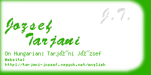 jozsef tarjani business card